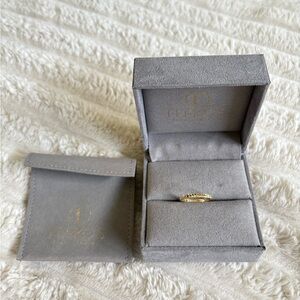 Ferkos FJ 14K Solid Yellow Gold Herringbone Chevron Ring 2MM 6.75 US Size Rings